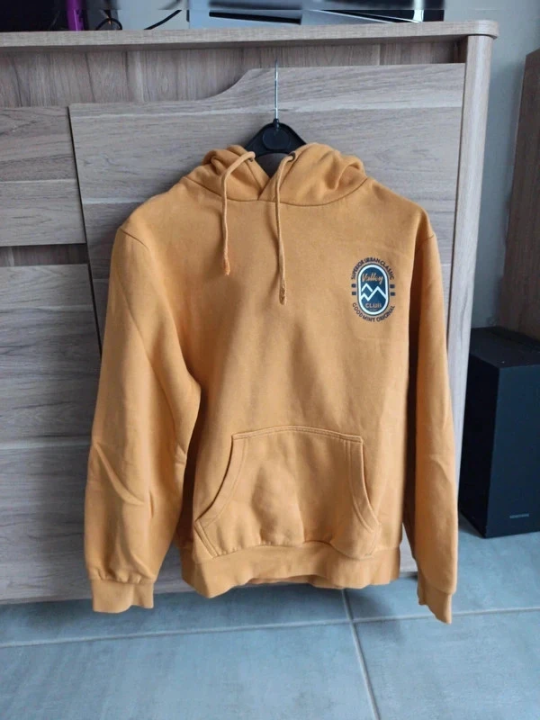 Sudadera con capucha Gémo XXS camello/mostaza – Bolsillo canguro – Unisex – photo 8
